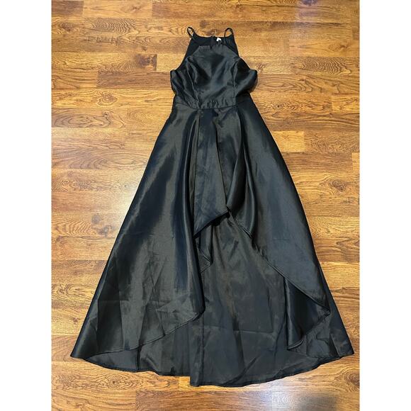 Lulus Women’s Broadway Show High-Low Gown Black Size Medium - Picture 3 of 13